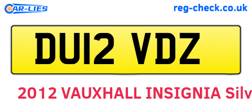 DU12VDZ are the vehicle registration plates.