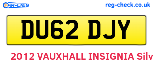 DU62DJY are the vehicle registration plates.