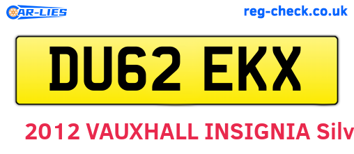 DU62EKX are the vehicle registration plates.