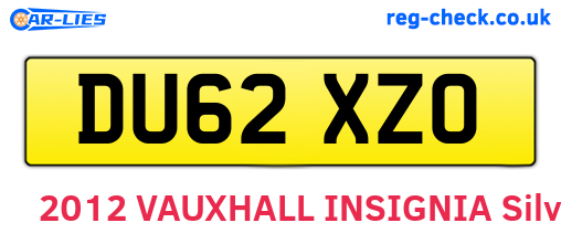 DU62XZO are the vehicle registration plates.
