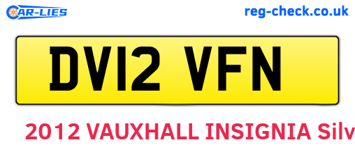 DV12VFN are the vehicle registration plates.