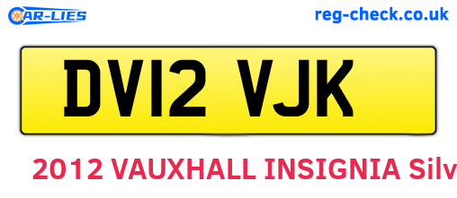 DV12VJK are the vehicle registration plates.
