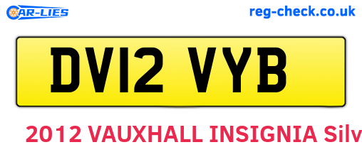DV12VYB are the vehicle registration plates.