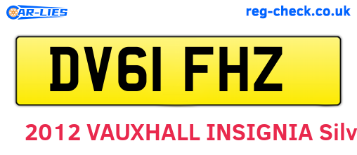 DV61FHZ are the vehicle registration plates.