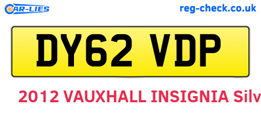 DY62VDP are the vehicle registration plates.