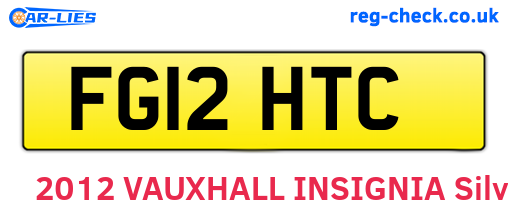 FG12HTC are the vehicle registration plates.