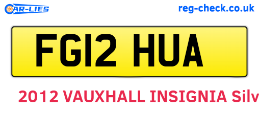FG12HUA are the vehicle registration plates.