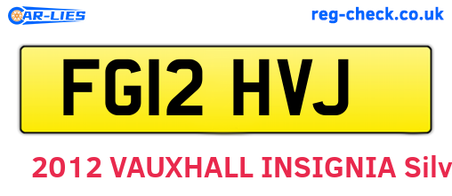 FG12HVJ are the vehicle registration plates.