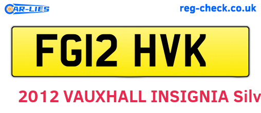 FG12HVK are the vehicle registration plates.