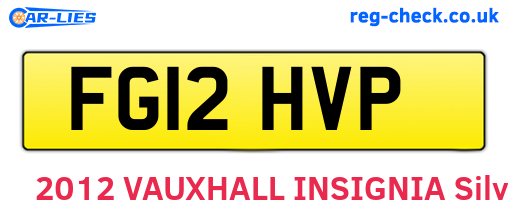 FG12HVP are the vehicle registration plates.
