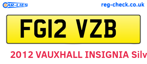 FG12VZB are the vehicle registration plates.