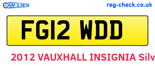 FG12WDD are the vehicle registration plates.