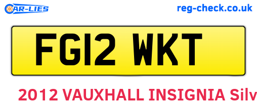 FG12WKT are the vehicle registration plates.