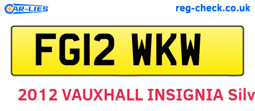 FG12WKW are the vehicle registration plates.