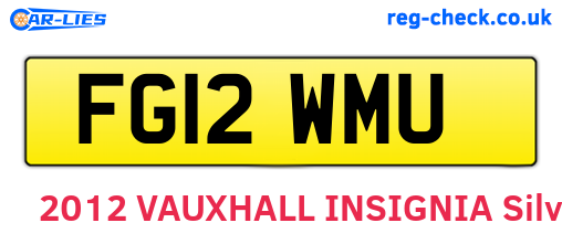 FG12WMU are the vehicle registration plates.