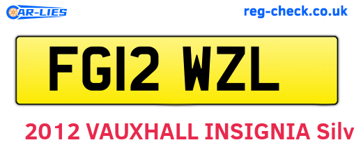 FG12WZL are the vehicle registration plates.