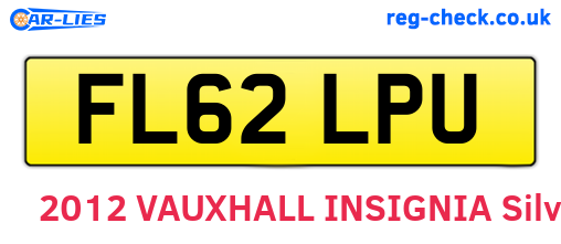 FL62LPU are the vehicle registration plates.