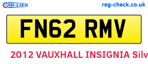 FN62RMV are the vehicle registration plates.