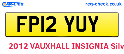 FP12YUY are the vehicle registration plates.