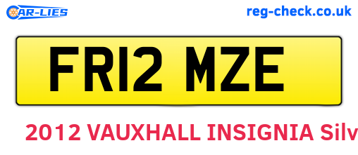 FR12MZE are the vehicle registration plates.