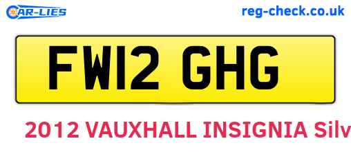 FW12GHG are the vehicle registration plates.