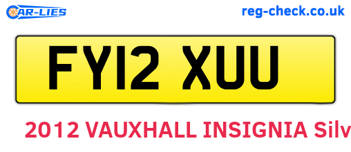 FY12XUU are the vehicle registration plates.