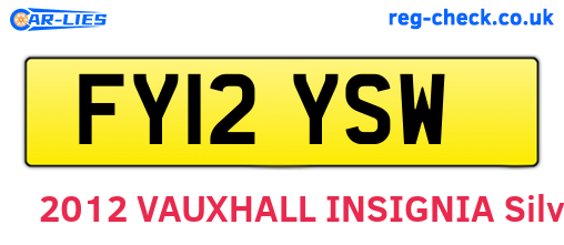 FY12YSW are the vehicle registration plates.