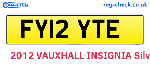 FY12YTE are the vehicle registration plates.
