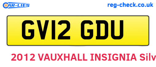 GV12GDU are the vehicle registration plates.