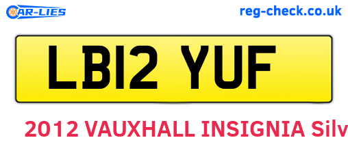 LB12YUF are the vehicle registration plates.