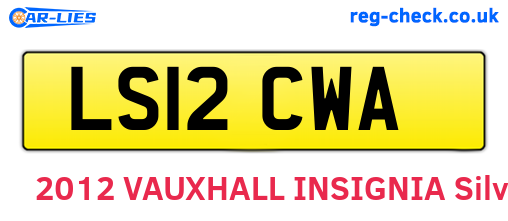 LS12CWA are the vehicle registration plates.