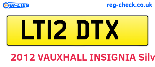 LT12DTX are the vehicle registration plates.