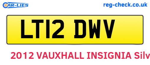LT12DWV are the vehicle registration plates.