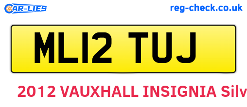 ML12TUJ are the vehicle registration plates.
