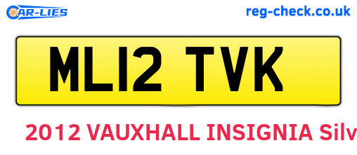 ML12TVK are the vehicle registration plates.