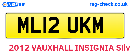 ML12UKM are the vehicle registration plates.