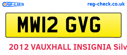 MW12GVG are the vehicle registration plates.