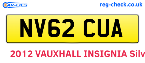 NV62CUA are the vehicle registration plates.