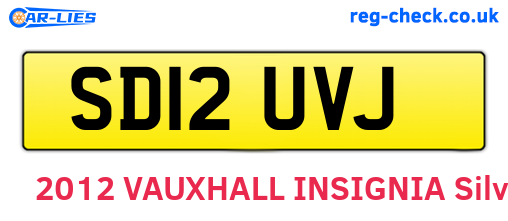 SD12UVJ are the vehicle registration plates.