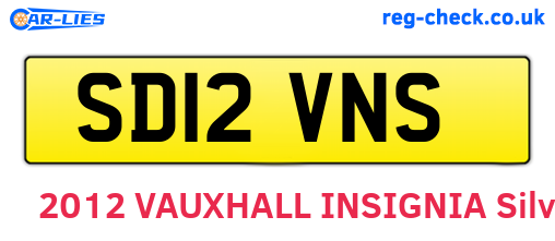 SD12VNS are the vehicle registration plates.
