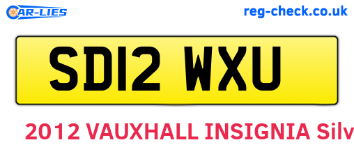 SD12WXU are the vehicle registration plates.