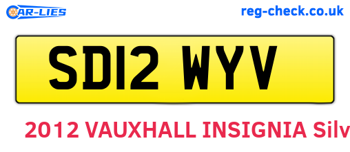 SD12WYV are the vehicle registration plates.