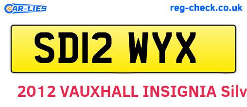 SD12WYX are the vehicle registration plates.