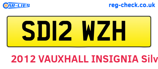 SD12WZH are the vehicle registration plates.