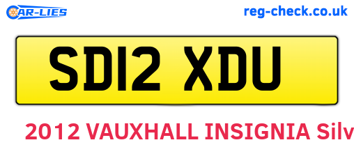 SD12XDU are the vehicle registration plates.