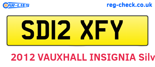 SD12XFY are the vehicle registration plates.