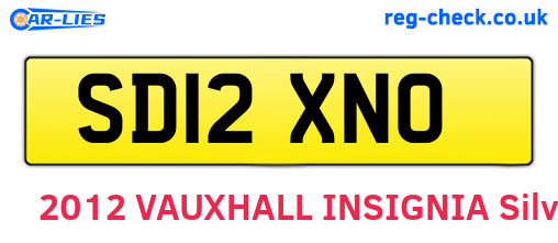 SD12XNO are the vehicle registration plates.