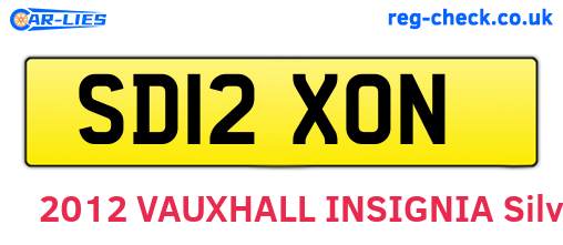 SD12XON are the vehicle registration plates.