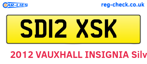 SD12XSK are the vehicle registration plates.