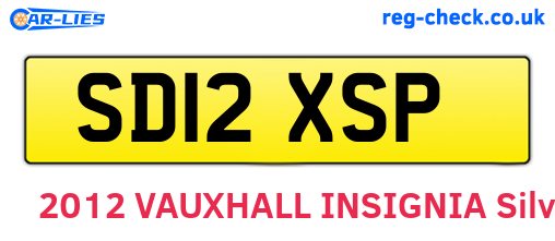 SD12XSP are the vehicle registration plates.